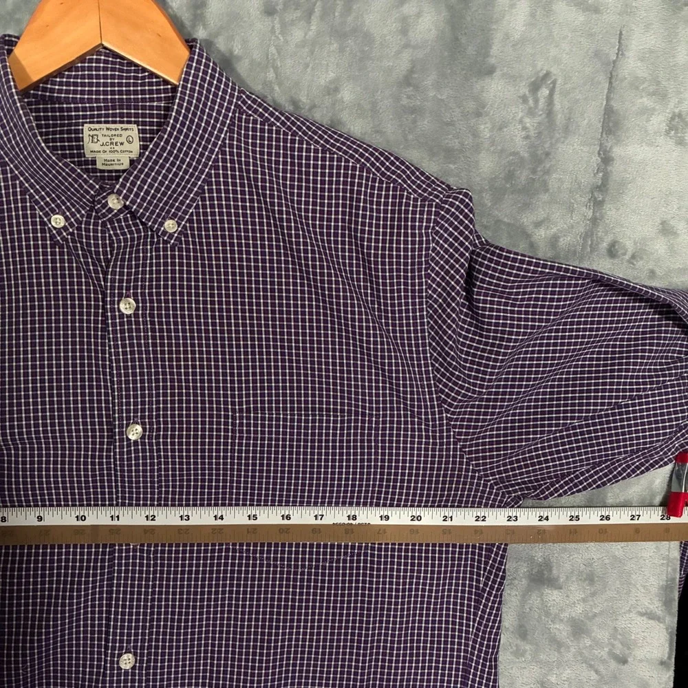 J. Crew Classic Fit Plaid Button Down‎ Shirt Long Sleeve Cotton Men's L
